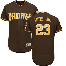 Men's San Diego Padres #23 Fernando Tatis Jr. Coffee Flex Base Stitched MLB Jersey